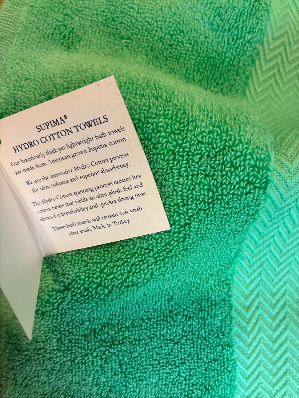 Brooks Brothers Supima Hydro Cotton Beach Towel in Kelly Green